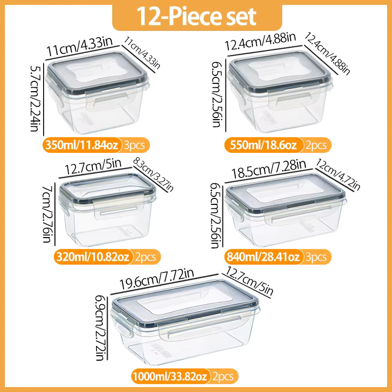 Airtight Stackable Food Storage Container Sets
