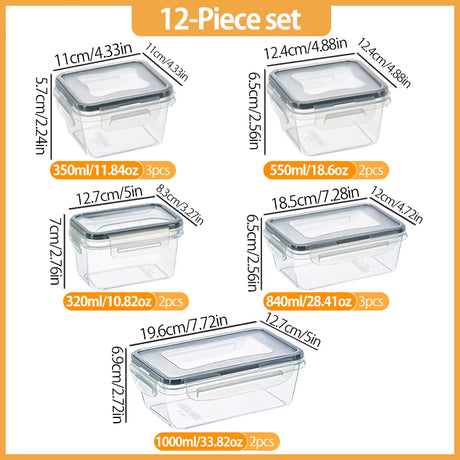 Airtight Stackable Food Storage Container Sets