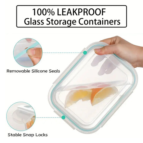 8-Container Glass Food Storage Set