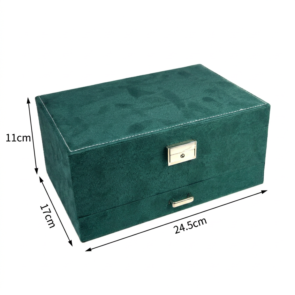 Green Velvet Jewelry Organizer