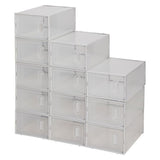 Clear Front-Opening Stackable Shoe Boxes – 12 Pack