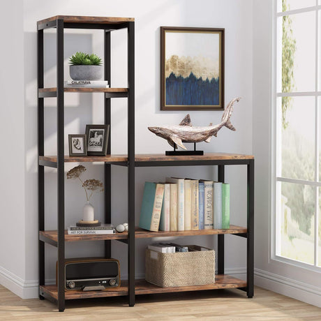 5-Tier Corner Bookshelf with 8 Display Shelves