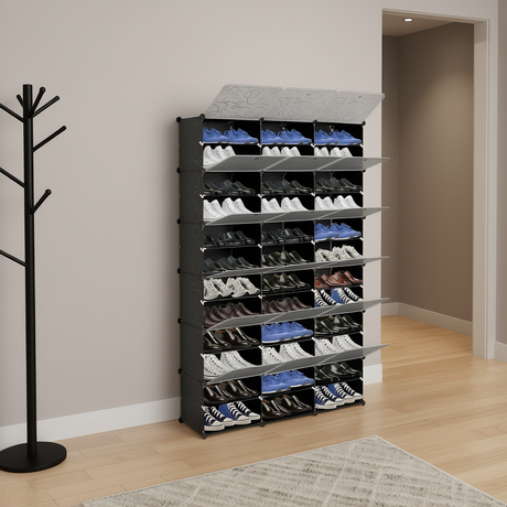72-Pair Modular 12-Tier Shoe Storage Cabinet