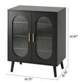 Black LED shoe cabinet measuring 26.77 inches wide and 32.87 inches high