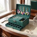 Green Velvet Jewelry Organizer