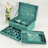 Green Velvet Jewelry Organizer